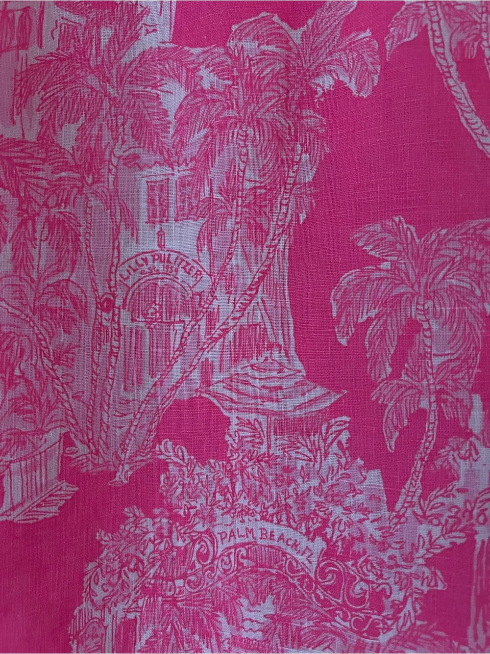 Lilly Pulitzer Sea View Linen Button Down Shirt Size XL in Roxie Pink - Picture 7 of 13